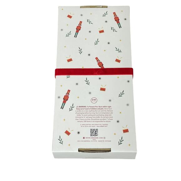 Christmas Nutcracker Taper Candles 10in Black Unscented Set of 2 New - Picture 4 of 12